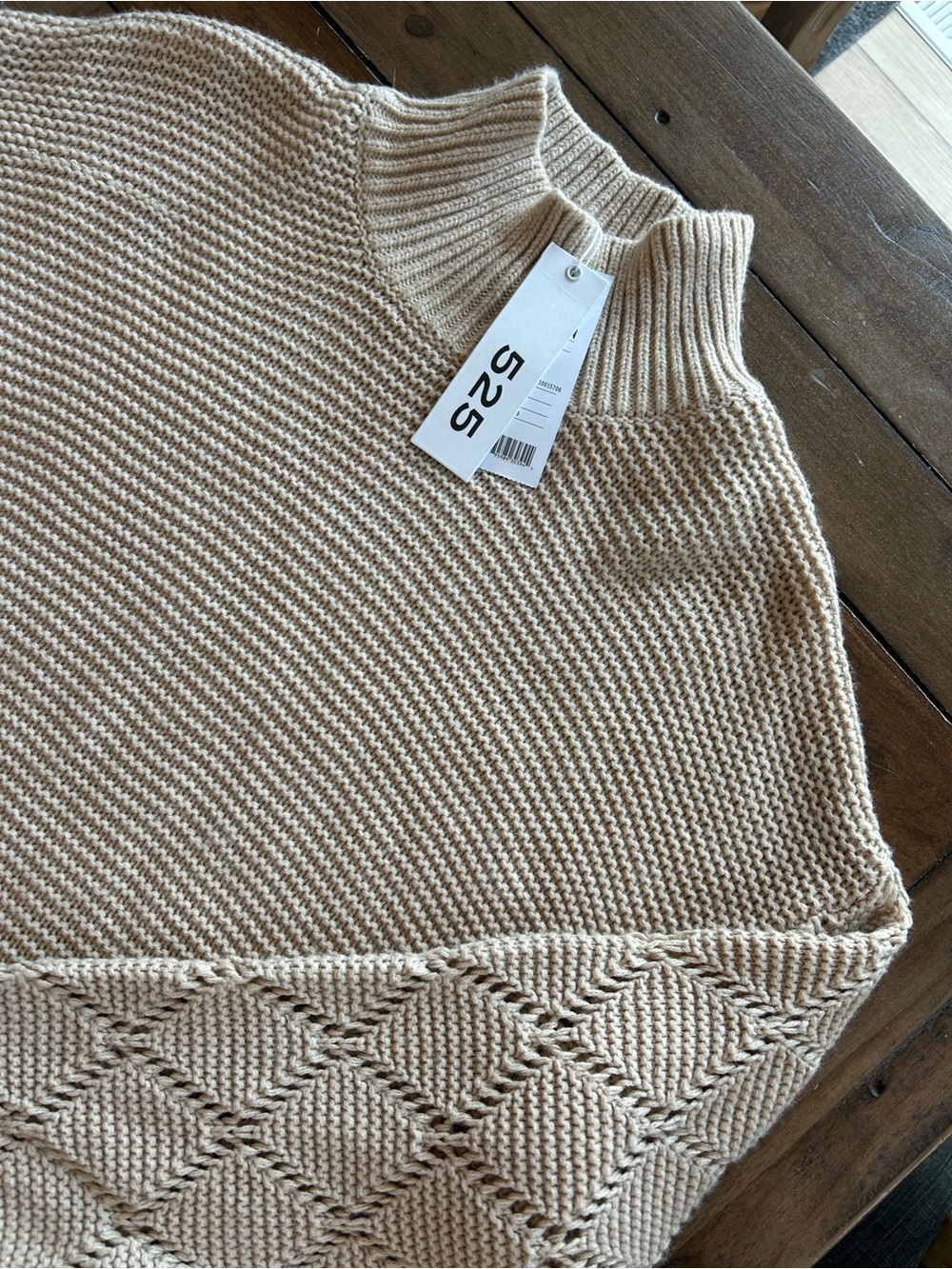 NWT 525 America Talia Oat Brown Long Sleeve Sweater L